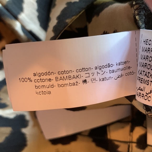 NWT ZARA leopard print pants. 100% cotton. Flare leg. Lightweight. Size XL. - Picture 9 of 11